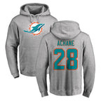 Johmsee M.Dolphins #28 De'Von Achane Player Gray LOGO Pullover Hoodies Limited Stitched Jerseys