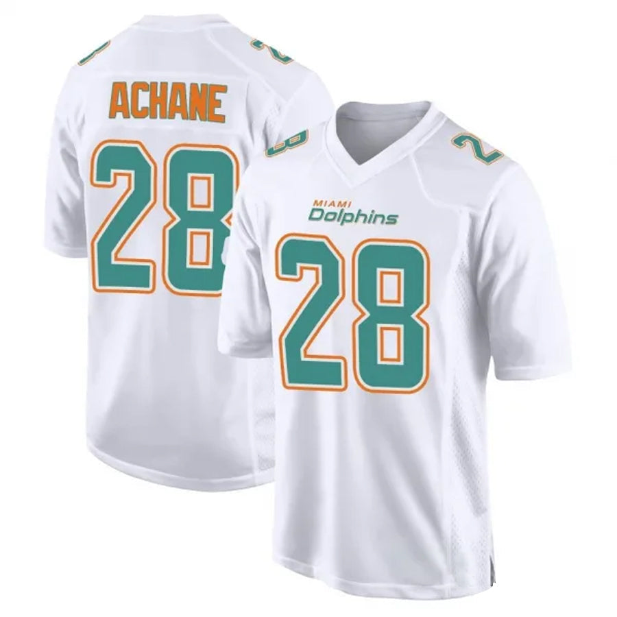 Johmsee M.Dolphins #28 De?¡¥Von Achane Player White Foshion Elite Stitched Jerseys