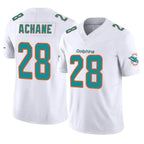 Johmsee M.Dolphins #28 De'Von Achane Player White Limited Vapor F.U.S.E. Home Game Stitched Jerseys