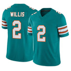 Johmsee M.Dolphins #2 Malik Willis Player Aqua Limited Alternate Vapor F.U.S.E. Home Game Stitched Jerseys