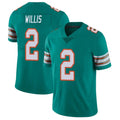 Johmsee M.Dolphins #2 Malik Willis Player Aqua Limited Alternate Vapor Untouchable Home Game Stitched Jerseys