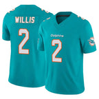 Johmsee M.Dolphins #2 Malik Willis Player Aqua Limited Vapor F.U.S.E. Home Game Stitched Jerseys