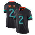 Johmsee M.Dolphins #2 Malik Willis Player Black Limited Pitch Rivalries Collection Home Game Stitched Jerseys