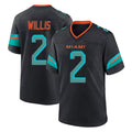 Johmsee M.Dolphins #2 Malik Willis Player Black Pitch Rivalries Collection Home Game Stitched Jerseys