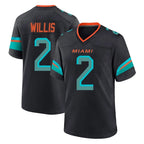 Johmsee M.Dolphins #2 Malik Willis Player Black Pitch Rivalries Collection Home Game Stitched Jerseys