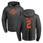 Johmsee M.Dolphins #2 Malik Willis Player Darkgray Pullover Hoodies Limited Stitched Jerseys