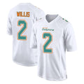 Johmsee M.Dolphins #2 Malik Willis Player White Fashion Home Game Stitched Jerseys