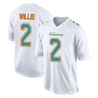 Johmsee M.Dolphins #2 Malik Willis Player White Fashion Home Game Stitched Jerseys
