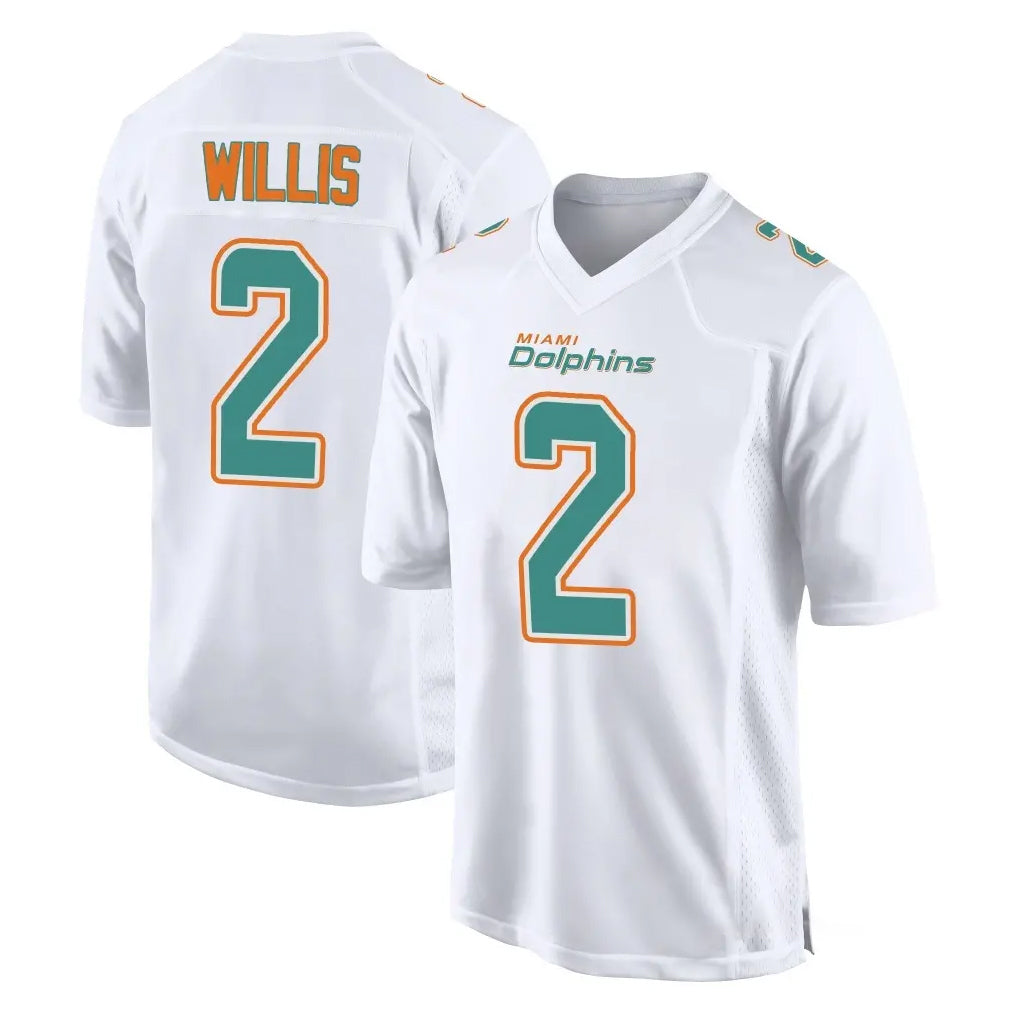 Johmsee M.Dolphins #2 Malik Willis Player White Fashion Home Game Stitched Jerseys