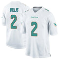 Johmsee M.Dolphins #2 Malik Willis Player White Home Game Stitched Jerseys