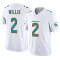 Johmsee M.Dolphins #2 Malik Willis Player White Limited Vapor F.U.S.E. Home Game Stitched Jerseys
