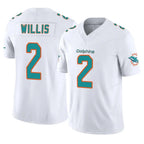 Johmsee M.Dolphins #2 Malik Willis Player White Limited Vapor F.U.S.E. Home Game Stitched Jerseys