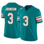 Johmsee M.Dolphins #3 Chris Johnson Player Aqua Limited Alternate Vapor F.U.S.E. Home Game Stitched Jerseys