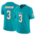 Johmsee M.Dolphins #3 Chris Johnson Player Aqua Limited Vapor F.U.S.E. Home Game Stitched Jerseys