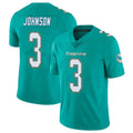 Johmsee M.Dolphins #3 Chris Johnson Player Aqua Limited Vapor Untouchable Home Game Stitched Jerseys