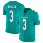Johmsee M.Dolphins #3 Chris Johnson Player Aqua Limited Vapor Untouchable Home Game Stitched Jerseys