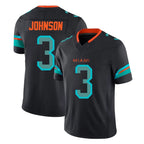 Johmsee M.Dolphins #3 Chris Johnson Player Black Limited Pitch Rivalries Collection Home Game Stitched Jerseys