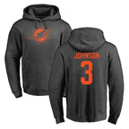 Johmsee M.Dolphins #3 Chris Johnson Player Darkgray Pullover Hoodies Limited Stitched Jerseys