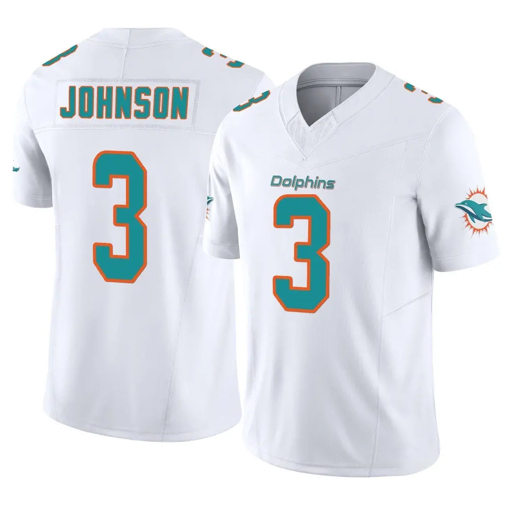 Johmsee M.Dolphins #3 Chris Johnson Player White Limited Vapor F.U.S.E. Home Game Stitched Jerseys
