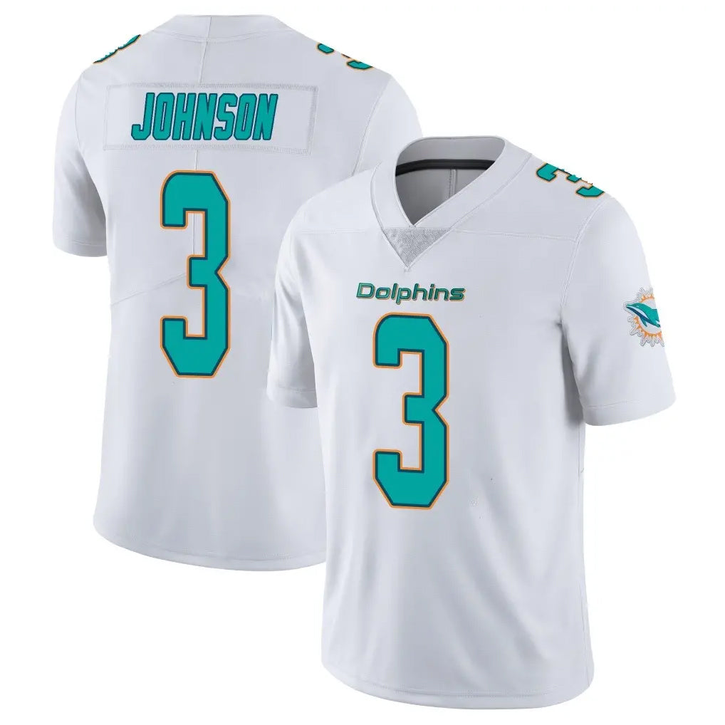 Johmsee M.Dolphins #3 Chris Johnson Player White Limited Vapor Untouchable Home Game Stitched Jerseys