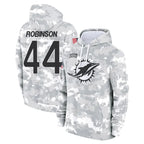 Johmsee M.Dolphins #44 Chop Robinson Player Arctic Camo Salute to Service Hoodies Limited Game Stitched Jerseys