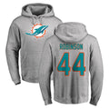Johmsee M.Dolphins #44 Chop Robinson Player Gray LOGO Pullover Hoodies Limited Stitched Jerseys
