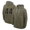 Johmsee M.Dolphins #44 Chop Robinson Player Olive Salute to Service Pullover Hoodies Limited Stitched Jerseys