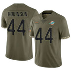 Johmsee M.Dolphins #44 Chop Robinson Player Salute To Service Olive Stitched Jerseys