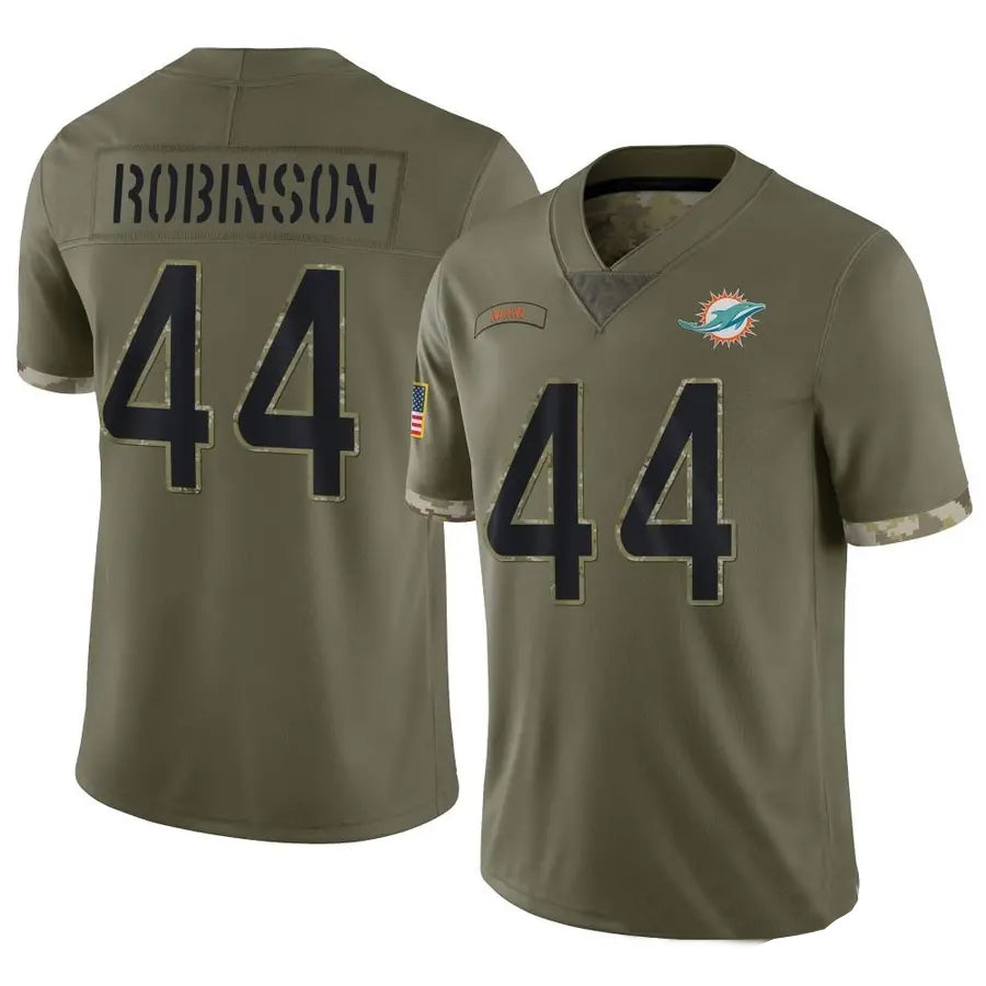 Johmsee M.Dolphins #44 Chop Robinson Player Salute To Service Olive Stitched Jerseys