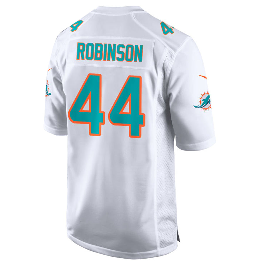 Johmsee M.Dolphins #44 Chop Robinson Player White Home Game Stitched Jerseys