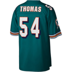 Johmsee M.Dolphins #54 Zach Thomas Mitchell & Ness Aqua Legacy Replica Stitched Puhic Jersey