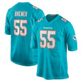 Johmsee M.Dolphins #55 Aaron Brewer Player Aqua Home Game Stitched Jerseys