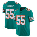 Johmsee M.Dolphins #55 Aaron Brewer Player Aqua Limited Alternate Vapor Untouchable Home Game Stitched Jerseys