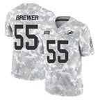 Johmsee M.Dolphins #55 Aaron Brewer Player Arctic Camo Salute To Service Limited Game Stitched Jerseys