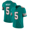 Johmsee M.Dolphins #5 Jaylen Wright Player Aqua Limited Alternate Vapor Untouchable Home Game Stitched Jerseys