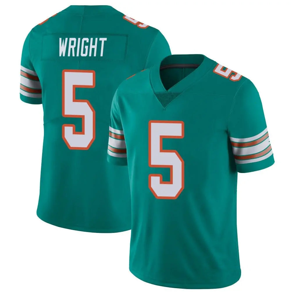 Johmsee M.Dolphins #5 Jaylen Wright Player Aqua Limited Alternate Vapor Untouchable Home Game Stitched Jerseys