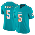 Johmsee M.Dolphins #5 Jaylen Wright Player Aqua Limited Vapor F.U.S.E. Home Game Stitched Jerseys