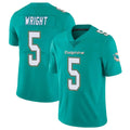 Johmsee M.Dolphins #5 Jaylen Wright Player Aqua Limited Vapor Untouchable Home Game Stitched Jerseys