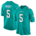 Johmsee M.Dolphins #5 Jaylen Wright Player Aqua Team Color Home Game Stitched Jerseys