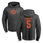 Johmsee M.Dolphins #5 Jaylen Wright Player Darkgray Pullover Hoodies Limited Stitched Jerseys