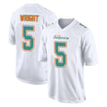 Johmsee M.Dolphins #5 Jaylen Wright Player White Fashion Home Game Stitched Jerseys