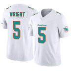 Johmsee M.Dolphins #5 Jaylen Wright Player White Limited Vapor F.U.S.E. Home Game Stitched Jerseys