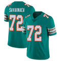 Johmsee M.Dolphins #72 Jonah Savaiinaea Player Aqua Limited Alternate Vapor Untouchable Home Game Stitched Jerseys