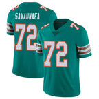 Johmsee M.Dolphins #72 Jonah Savaiinaea Player Aqua Limited Alternate Vapor Untouchable Home Game Stitched Jerseys