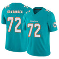 Johmsee M.Dolphins #72 Jonah Savaiinaea Player Aqua Limited Vapor F.U.S.E. Home Game Stitched Jerseys