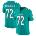 Johmsee M.Dolphins #72 Jonah Savaiinaea Player Aqua Limited Vapor Untouchable Home Game Stitched Jerseys