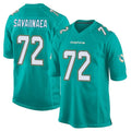 Johmsee M.Dolphins #72 Jonah Savaiinaea Player Aqua Team Color Home Game Stitched Jerseys