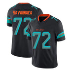 Johmsee M.Dolphins #72 Jonah Savaiinaea Player Black Limited Pitch Rivalries Collection Home Game Stitched Jerseys