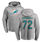Johmsee M.Dolphins #72 Jonah Savaiinaea Player Gray LOGO Pullover Hoodies Limited Stitched Jerseys