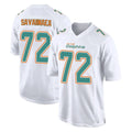 Johmsee M.Dolphins #72 Jonah Savaiinaea Player White Fashion Home Game Stitched Jerseys